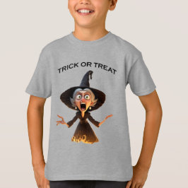 Cartoon Hexe "Trick or Treat" T-Shirt
