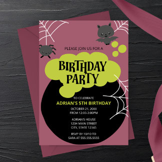 Cartoon Hexs Cauldron Halloween-Party Einladung