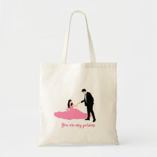 Cartoon Hochzeit Tote Tasche