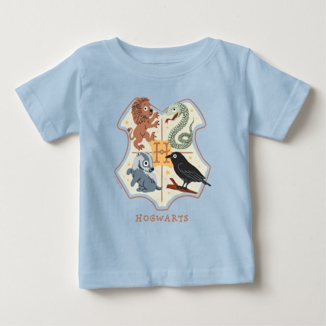 Cartoon Hogwarts Crest Baby T-shirt (Vorderseite)