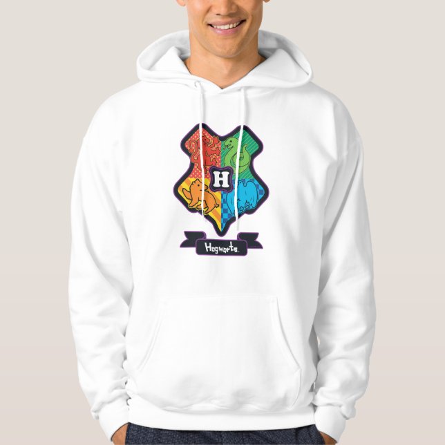 Cartoon Hogwarts Crest Hoodie (Vorderseite)