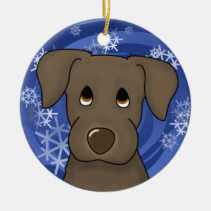 Cartoon Holiday Schokolade Labrador Ornament