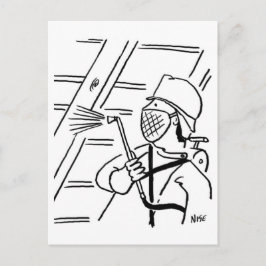 Cartoon Holzaufbewahrung Postkarte