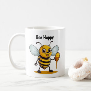 Cartoon Honey Bee Personalisiert Kaffeetasse