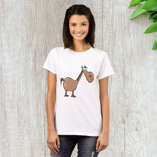 Cartoon Horse Womens T - Shirt