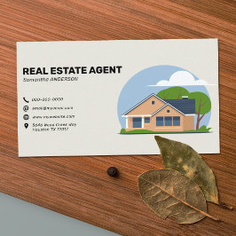 Cartoon House & Icons - Real Anwesen Agent Visitenkarte
