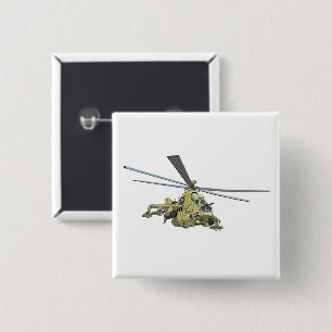 Cartoon-Hubschrauber "Hind" Button