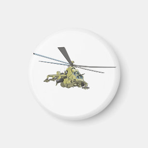 Cartoon-Hubschrauber "Hind" Magnet