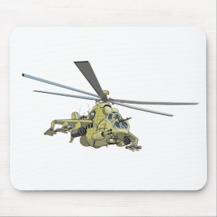 Cartoon-Hubschrauber "Hind" Mousepad