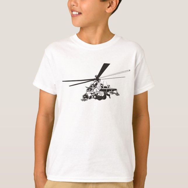 Cartoon-Hubschrauber "Hind" T-Shirt (Vorderseite)