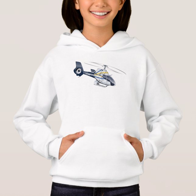 Cartoon-Hubschrauber Hoodie (Vorderseite)