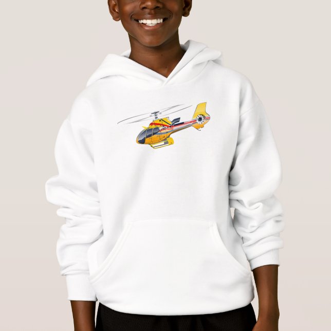 Cartoon-Hubschrauber Hoodie (Vorderseite)