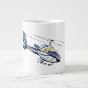 Cartoon-Hubschrauber Jumbo-Tasse