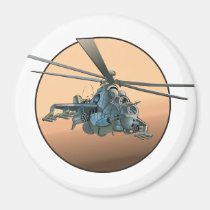 Cartoon-Hubschrauber Magnet