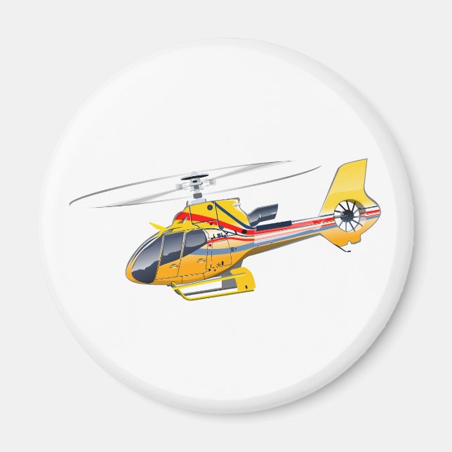 Cartoon-Hubschrauber Magnet (Vorne)