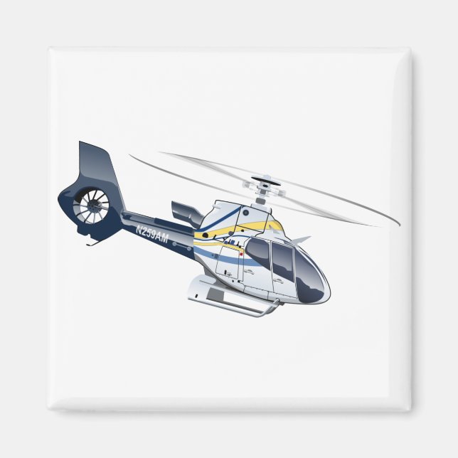 Cartoon-Hubschrauber Magnet (Vorne)