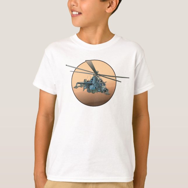 Cartoon-Hubschrauber T-Shirt (Vorderseite)