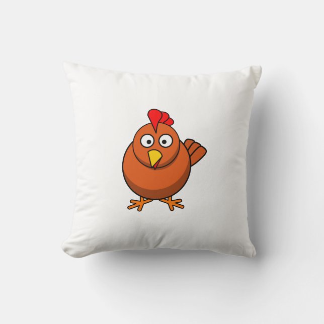 Cartoon-Huhn Kissen (Vorderseite)