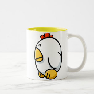 Cartoon-Huhn Zweifarbige Tasse