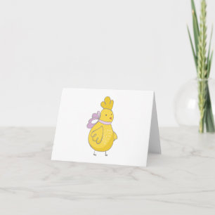 Cartoon Hühnchen mit Flügeln BLANK Karte