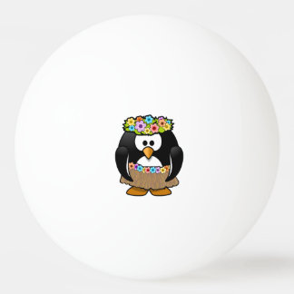 Cartoon Hula Penguin Tischtennisball