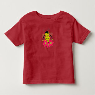 Cartoon Hummel mit Blume Kleinkind T-shirt