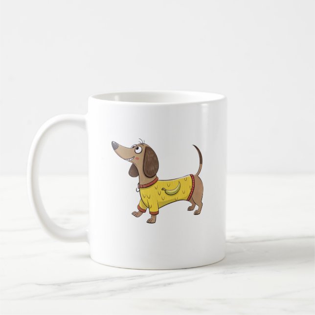 Cartoon-Hund Kaffeetasse (Links)