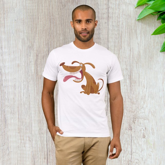 Cartoon Hund mit Big Smile und Zunge Out T-Shirt (Von Creator hochgeladen)