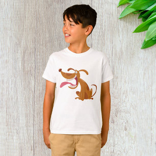 Cartoon Hund mit Big Smile und Zunge Out T-Shirt