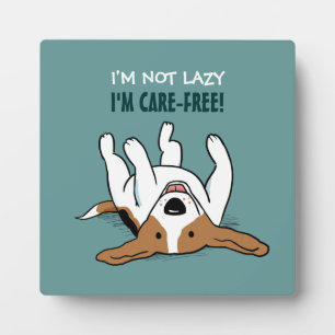 Cartoon-Hund mit niedlichem Beagle mit benutzerdef Fotoplatte