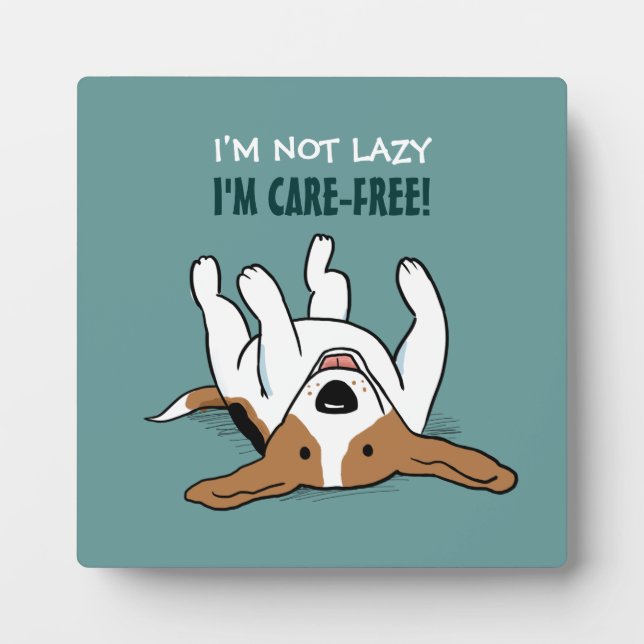 Cartoon-Hund mit niedlichem Beagle mit benutzerdef Fotoplatte (Vorderseite)