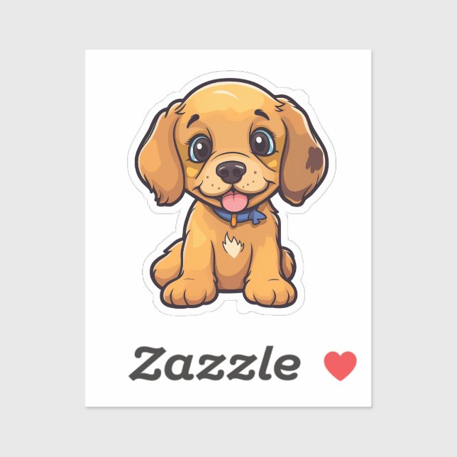 Cartoon-Hunde-Abbildung Aufkleber (Blatt)