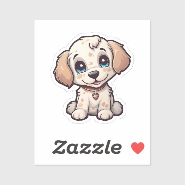 Cartoon-Hunde-Abbildung Aufkleber (Blatt)