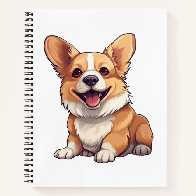 Cartoon-Hunde-Abbildung Notizbuch (Vorderseite)