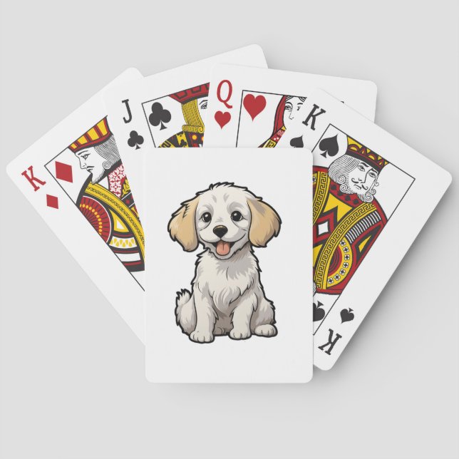 Cartoon-Hunde-Abbildung Spielkarten (Rückseite)