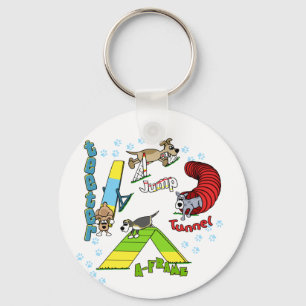 Cartoon-HundeAgility-Schlüsselanhänger Schlüsselanhänger