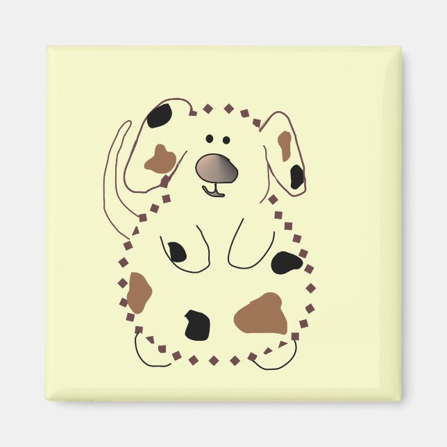 Cartoon-Hundet-shirts und -geschenke Magnet (Vorne)