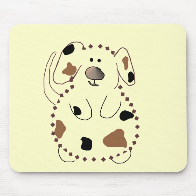 Cartoon-Hundet-shirts und -geschenke Mousepad (Vorne)
