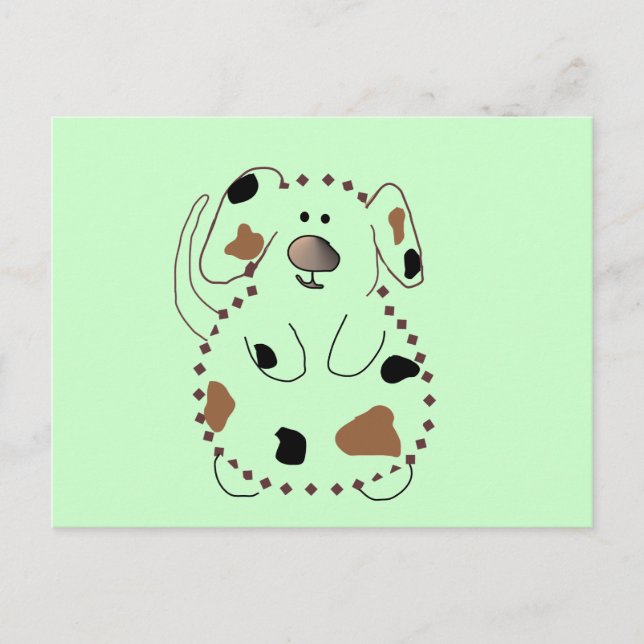 Cartoon-Hundet-shirts und -geschenke Postkarte (Vorderseite)