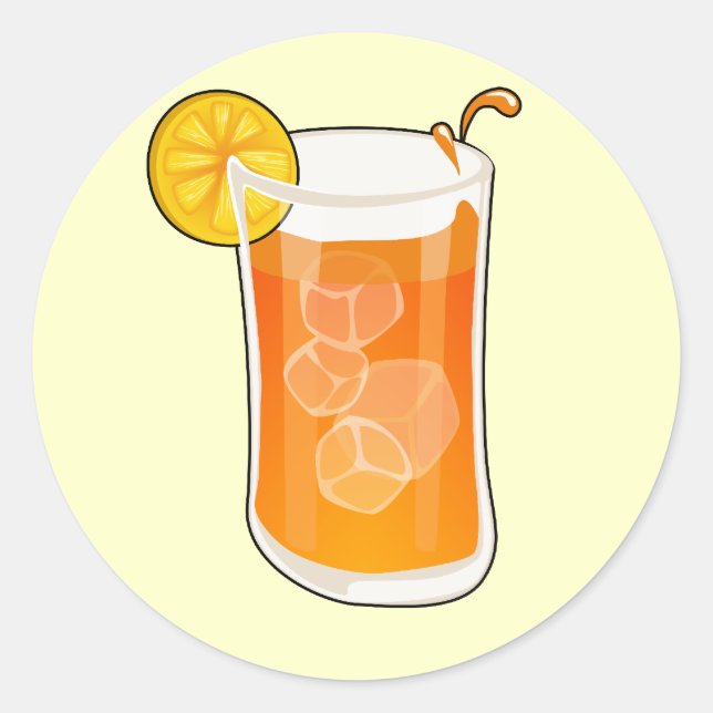 Cartoon Ice Teeaufkleber Runder Aufkleber (Vorderseite)