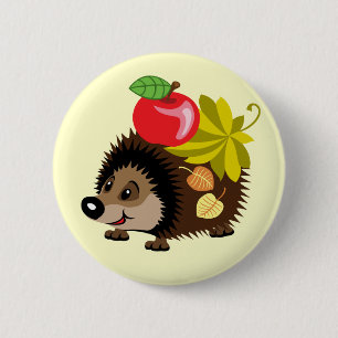 Cartoon Igel Button