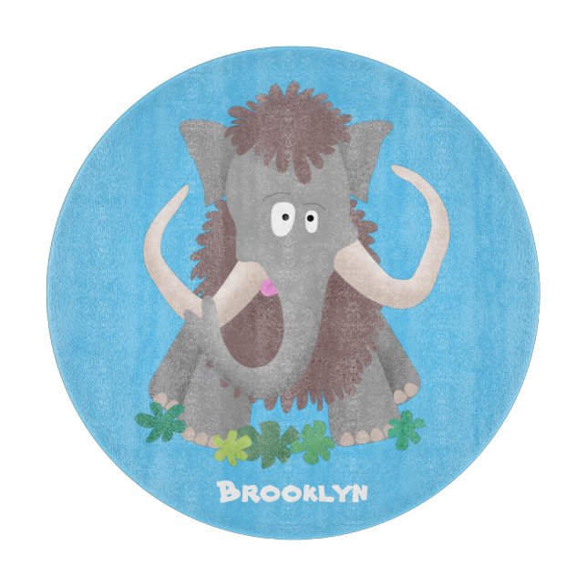 Cartoon-Illustration aus Wolle Schneidebrett (Vorderseite)