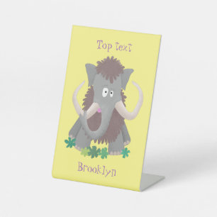 Cartoon-Illustration aus Wolle Sockelschild