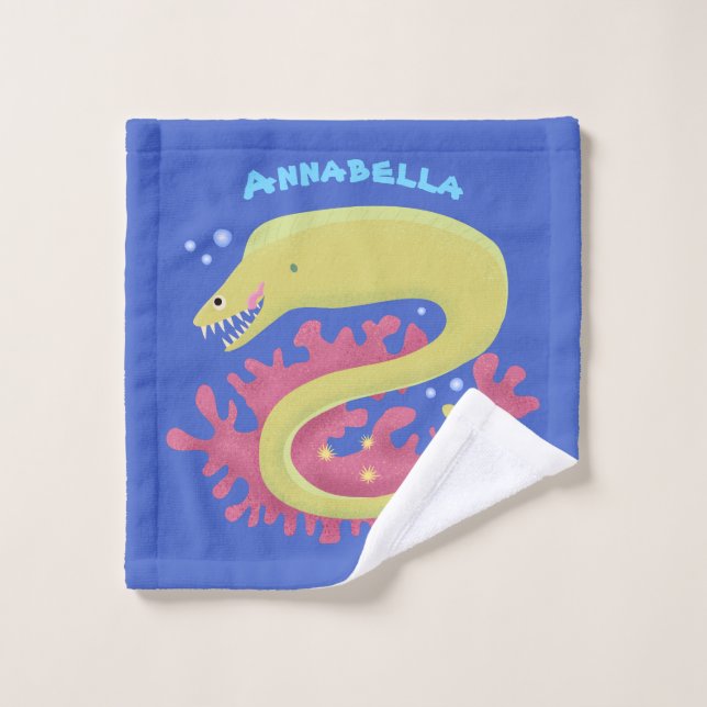 Cartoon-Illustration Badhandtuch Set (Waschlappen)