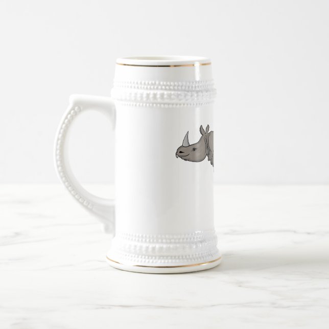 Cartoon-Illustration Bierglas (Links)