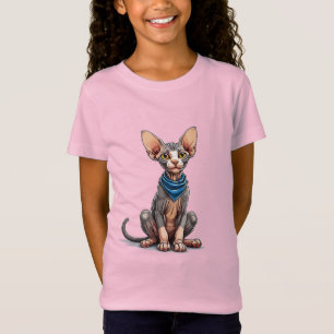 Cartoon-Illustration einer Sphynx-Katze T-Shirt