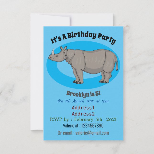 Cartoon-Illustration Einladung (Vorderseite)