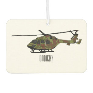 Cartoon-Illustration für Armeehubschrauber Autolufterfrischer