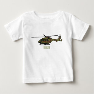 Cartoon-Illustration für Armeehubschrauber Baby T-shirt