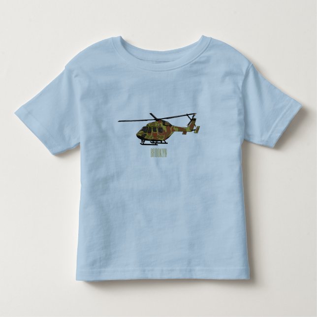 Cartoon-Illustration für Armeehubschrauber Kleinkind T-shirt (Vorderseite)